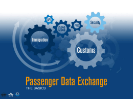 Passenger Data Exchange * the Basics