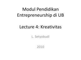 Lecture 4. Kreatifitas