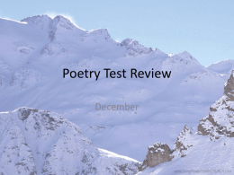 Poetry Test Review