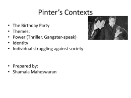 Pinter`s Contexts