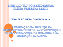 projeto pedagógico 2011 - Secretaria Municipal de Educação