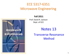 Transverse resonance method