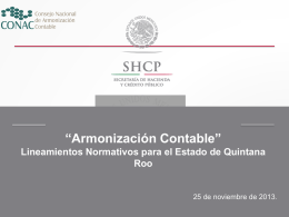 Armonización Contable - Auditoría Superior del Estado de Quintana