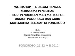 Konsep kerjasama PTK - Info kuliah Dr. Julan Hernadi