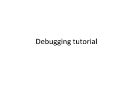 Debugging tutorial