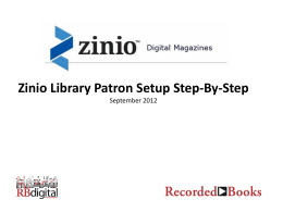 Zinio account set-up guide