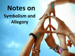 Notes on Symbolism Allegory