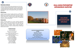 Tanıtım Broşürü - Celal Bayar Üniversitesi