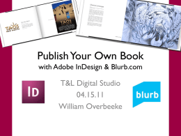 Publish Your Own Book with Adobe InDesign