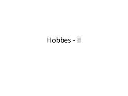 Slides Hobbes II - Dipartimento di Scienze sociali e politiche