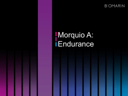 Morquio A: Endurance (PPT)