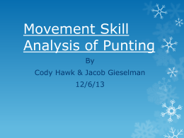 Movement Skill Analysis of Punting Presentation