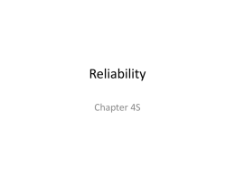 Reliability - U