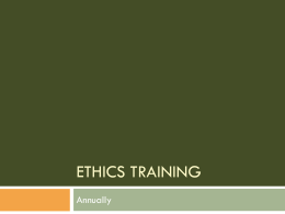 Ethics Training - fortjacksoncyss.com