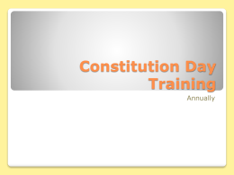 Constitution Day Training