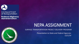 NEPA Assignment - Ohio Department of Transportation