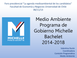 Medio Ambiente Programa de Gobierno Michelle Bachelet