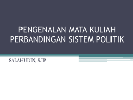 Pengenalan Mata Kuliah
