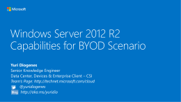 Windows Server 2012R2 Capabilities for BYOD