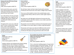 Fall 2014 Program Descriptions