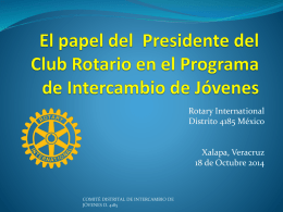 El papel del Club Rotario en el YEP