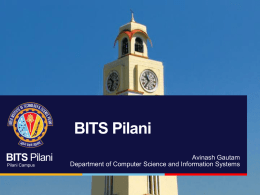 Right Click & Save - Computer Science & Information Systems. BITS