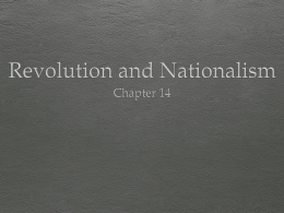 Revolution and Nationalism