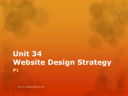 Unit 34 Website Design Strategy P1