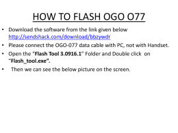 HOW TO FLASH OGO O77