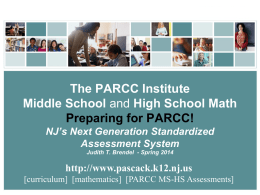 As/PARCC - Pascack Valley Regional School District