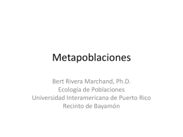 Metapoblaciones - Universidad Interamericana de Puerto Rico