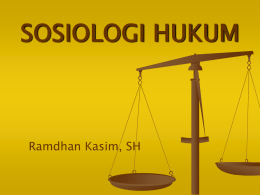 SOSIOLOGI HUKUM - Ramdhan Kasim SH.MH