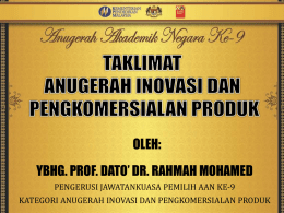 prof. dato` dr. rahmah mohamed timb. pengerusi : prof. dato` dr