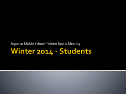Winter Sports Meeting - North Allegheny School District