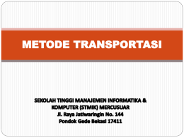 9-Metode Transportasi