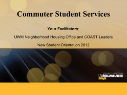 Presentation Title Here - University of Wisconsin–Milwaukee
