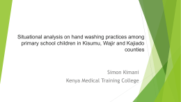 TUAB051 – Assessment Of Handwashing Practices Among School