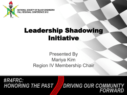 FRC Shadowing Initiative Presentation