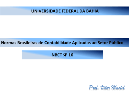 Normas Brasileiras de Contabilidade Aplicadas ao