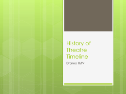 History of Theatre Timeline Notes