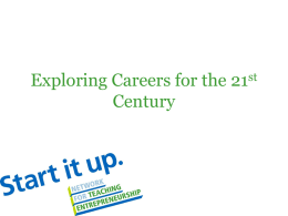 career exploration & entrepreneurship for the 21st century