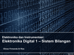 5. Elektronika Digital (Pengenalan, Sistem Bilangan)