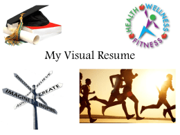 My Visual resume