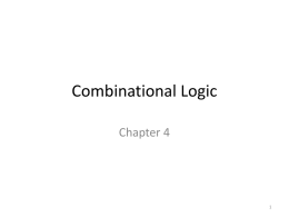 Chapter 4 Combinational Logic