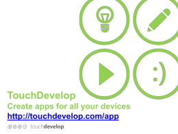 introduction to touchdevelop