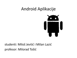 Android Aplikacije prezentacija
