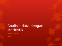 Analisis data dengan statitistik