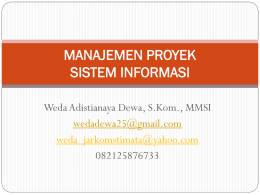 manajemen proyek sistem informasi