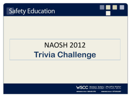 NAOSH 2012 Trivia Challenge