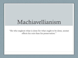 Machiavellianism